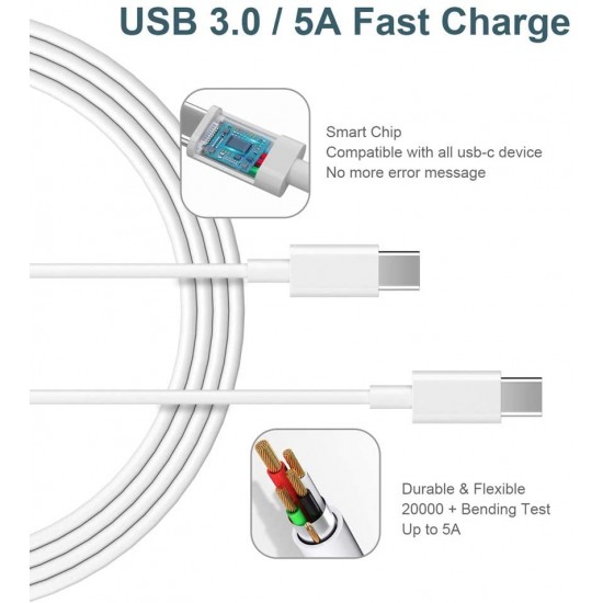 Chargeur USB Type -C pour Mac Book Pro 87W Compatible avec Mac Book 2016 2017 2018 13/15 Chargeur USB Type -C pour Mac Book Pro 87W Compatible avec Mac Book 2016 2017 2018 13/15