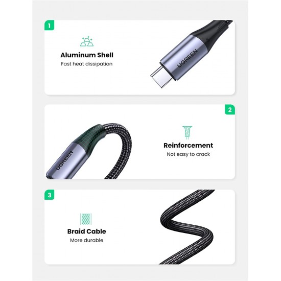 1M Câble USB C vers USB C 3.1 Gen 2 100W PD Charge Rapide Vidéo 4K 60Hz Data Sync à 10Gbps Compatible avec Macbook Pro Macbook Air Galaxy S21 Ultra S20 S8 Note 10 1M Câble USB C vers USB C 3.1 Gen 2 100W PD Charge Rapide Vidéo 4K 60Hz Data Sync à 10Gbps Compatible avec Macbook Pro Macbook Air Galaxy S21 Ultra S20 S8 Note 10