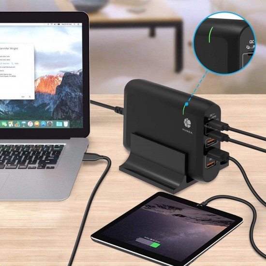 Chargeur USB Type C,100W/150W avec 2 Port USB-C Power Delivery 3.0 PPS & 3 Port Q.C 3.0 pour Macbook Pro 16/15/13 Pouces, Macbook Air 2018, iPad Pro et Samsung Galaxy Chargeur USB Type C,100W/150W avec 2 Port USB-C Power Delivery 3.0 PPS & 3 Port Q.C 3.0 pour Macbook Pro 16/15/13 Pouces, Macbook Air 2018, iPad Pro et Samsung Galaxy