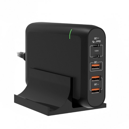 Chargeur USB Type C,100W/150W avec 2 Port USB-C Power Delivery 3.0 PPS & 3 Port Q.C 3.0 pour Macbook Pro 16/15/13 Pouces, Macbook Air 2018, iPad Pro et Samsung Galaxy Chargeur USB Type C,100W/150W avec 2 Port USB-C Power Delivery 3.0 PPS & 3 Port Q.C 3.0 pour Macbook Pro 16/15/13 Pouces, Macbook Air 2018, iPad Pro et Samsung Galaxy