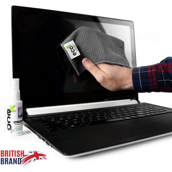 KIT De Nettoyage 2X30ml + Serviette en microfibres extra fines pour l'écran de l'ordinateur portable iPhone iPad Samsung Galaxy KIT De Nettoyage 2X30ml + Serviette en microfibres extra fines pour l'écran de l'ordinateur portable iPhone iPad Samsung Galaxy