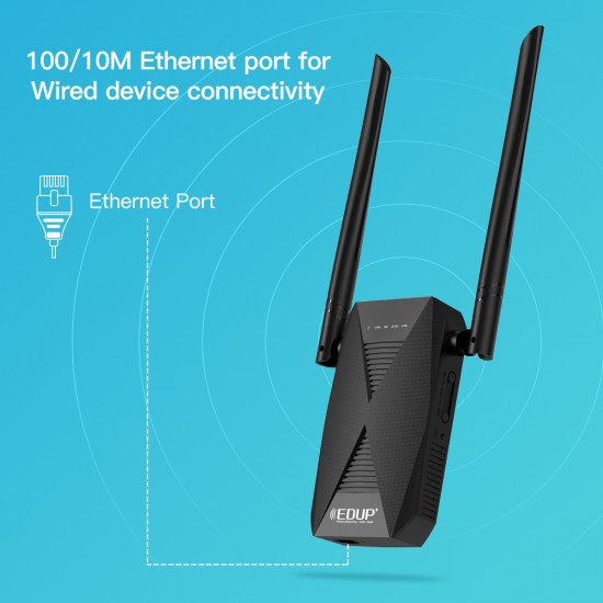 Amplificateur WiFi sans Fil Puissant – Repeteur 1200mbps 5Ghz et 2.4Ghz, WiFi Extender le Signal Couvre jusqu’à 140 m² Amplificateur WiFi sans Fil Puissant – Repeteur 1200mbps 5Ghz et 2.4Ghz, WiFi Extender le Signal Couvre jusqu’à 140 m²